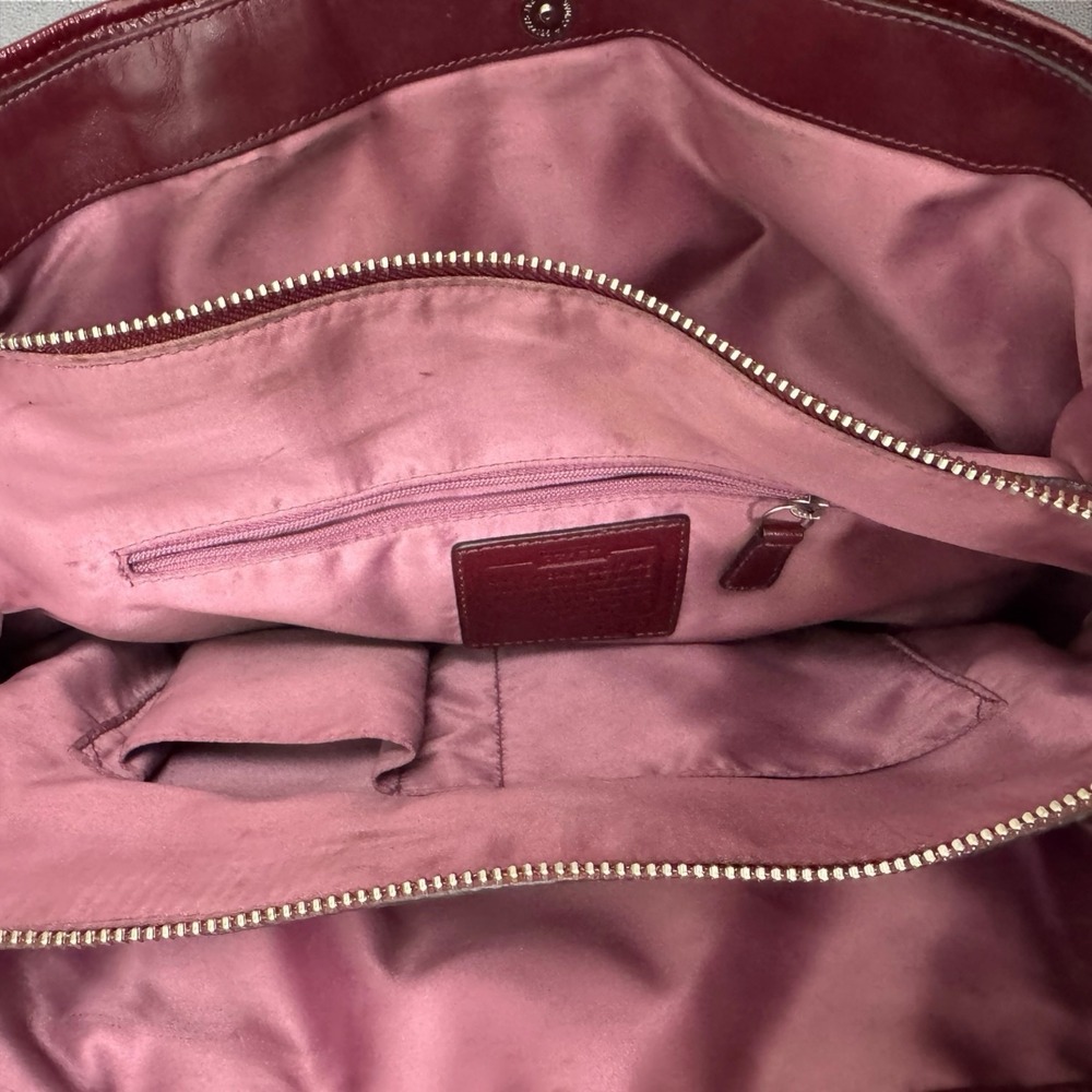 Coach Chelsea Jayden Burgundy Patent Leather Satchel Bag F17855 - RARE, HTF!! - Picture 2 of 8